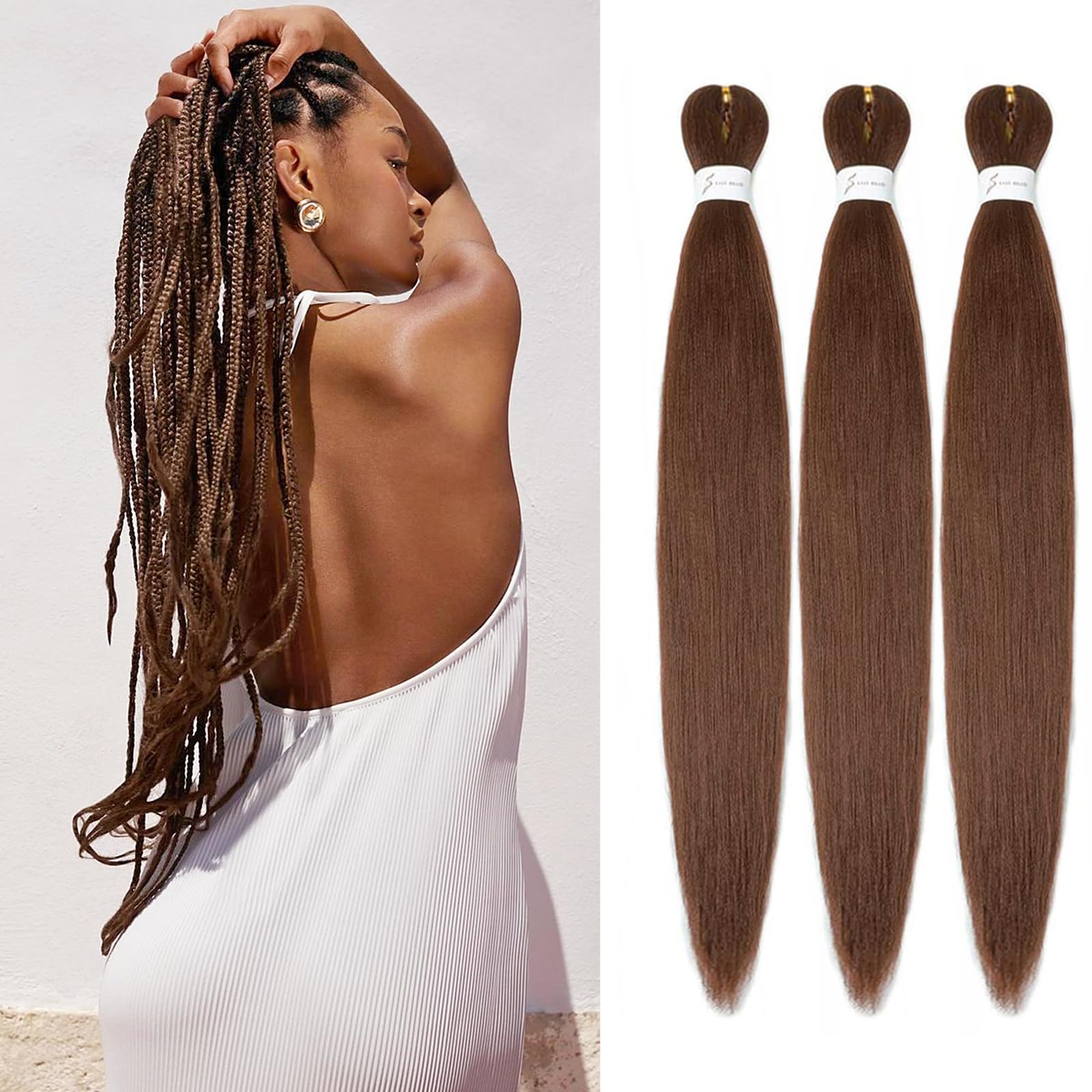Amazon.com : IXIMII 3 packs #30 Braiding Hair Pre Stretched 26
